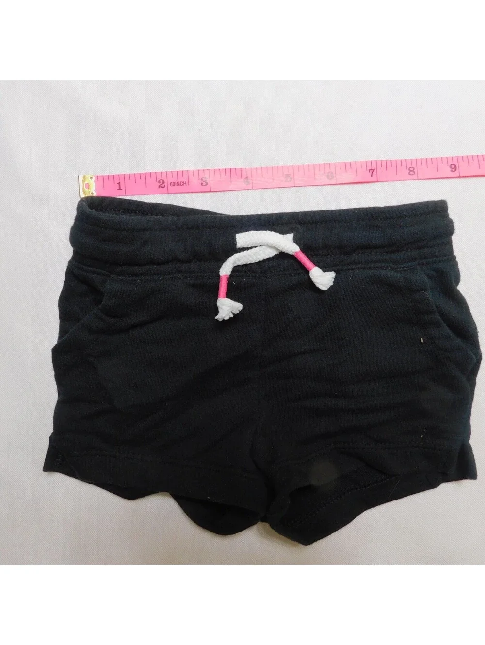 Cat & Jack Toddler Girls Black Pull On Shorts Size 18M Cotton Blend Drawstring